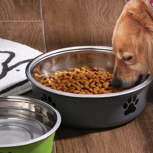 1PC A pet stainless steel cat and dog bowl is non slip Easy To Clean Durable Small Pet Bowl Stainless Steel Pet Food Bowl