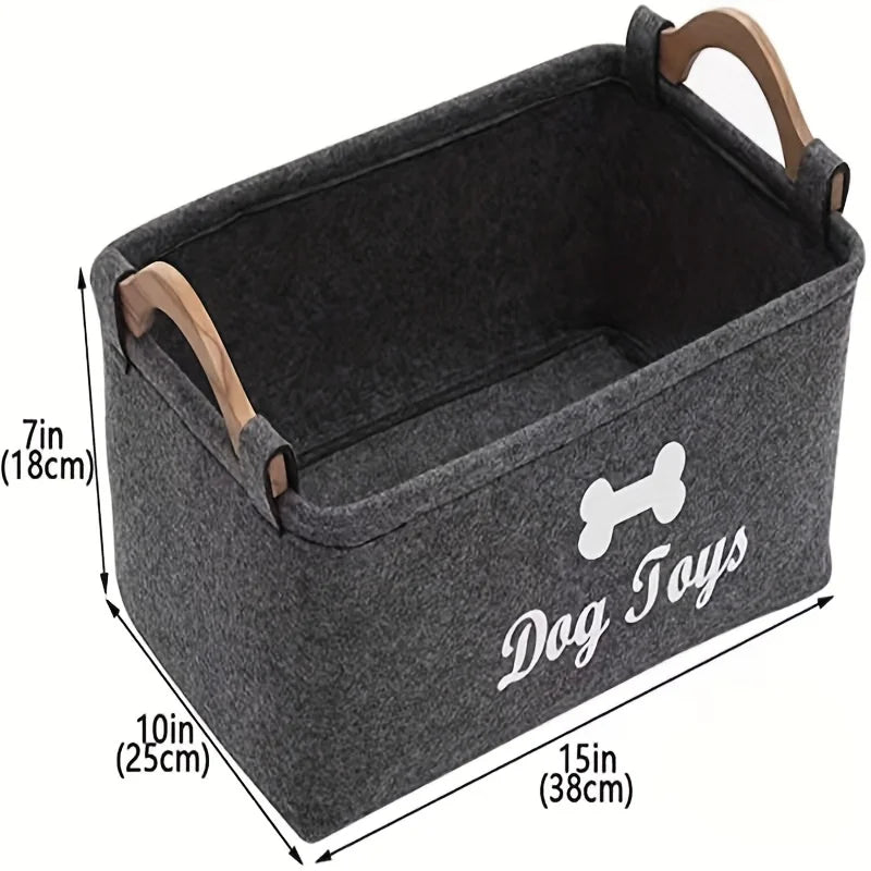 Pet dog toy felt storage box home storage basket dirty clothes storage bag storage basket Pet dog toy felt storage box