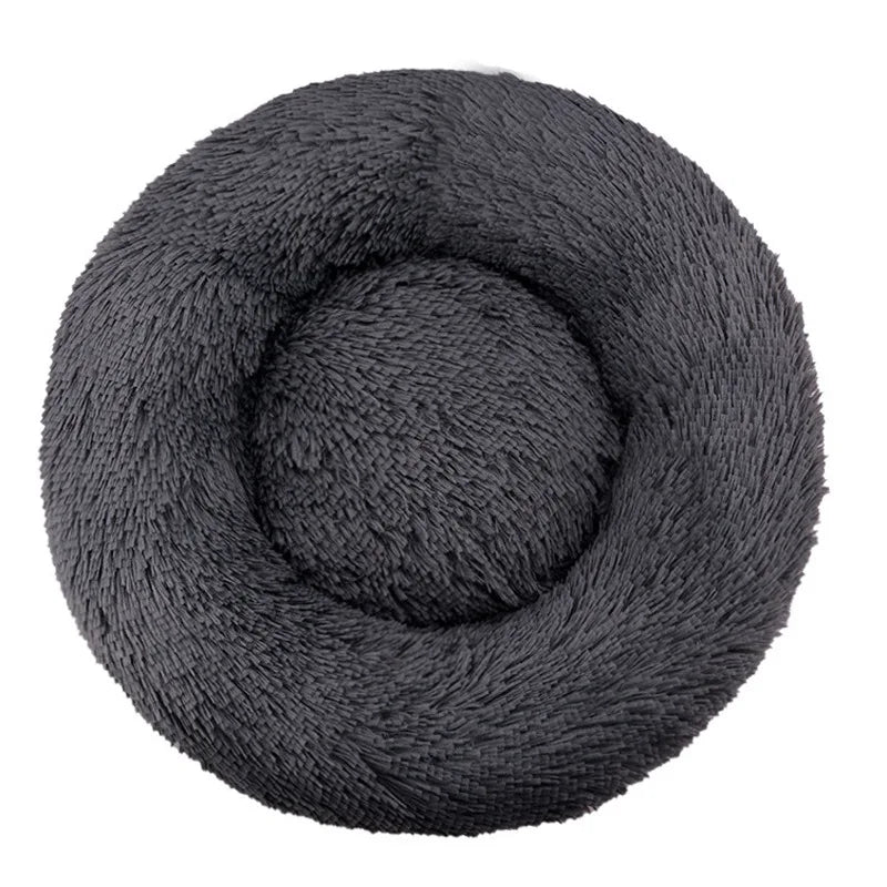 40-90cm Soft Large Cat Bed Round Warm Winter Plush Medium Dog Sofa Bed Full Filling Small Dog House Soft Cat Kennel Accessories