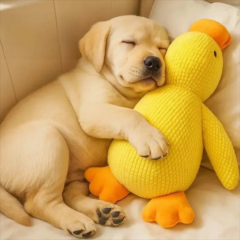 Dog Toy Plush,Sleeping Duck With Sound Pet Interactive Plush Bite Resistant Teeth Grinding Puppy Cat Relieve Boredom Pet Product