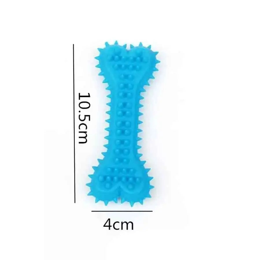 1/3pcs Pet Bone Shaped Dog Chew Toys Teeth Cleaning Chew Toys, Dog Rubber Toothbrush Stick Chew Toys For Training