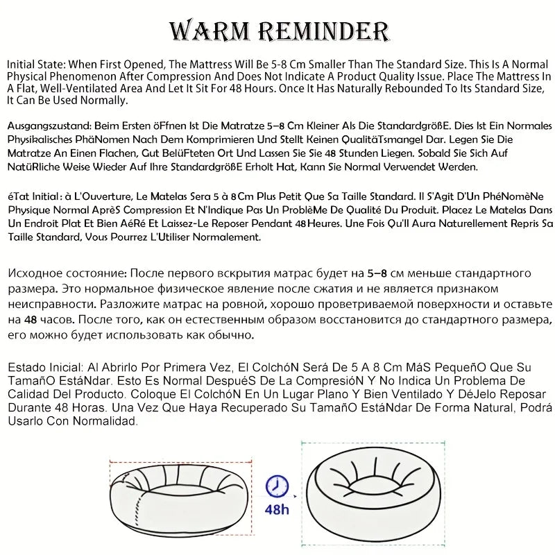 Cozy Oval Snuggle Pet Bed, Plush & Thickened Cat Bed Warm and Secure Bed for Cats and Small Medium Dogs, All Seasons