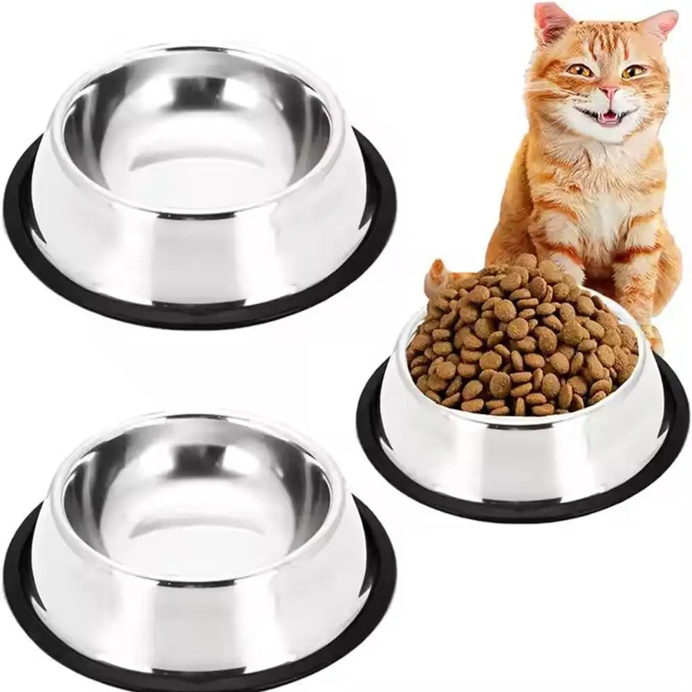 Large Capacity Cat Bowl Steel Pet Feeding Bowl Cat and Dog Food Drinking Bowl Metal Feeder Bowl and Cheap