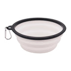 Silicone Portable Pet Folding Bowl 350/1000ML Cat Feeder with Hanging Hook Outdoor Cat Cat Food Bowl Pet Accessories
