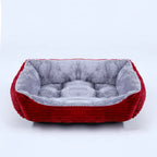 Bed for Dog Cat Pet Square Plush Kennel Medium Small Dog Sofa Bed Cushion Pet Calming Dog Bed House Pet Supplies Winter