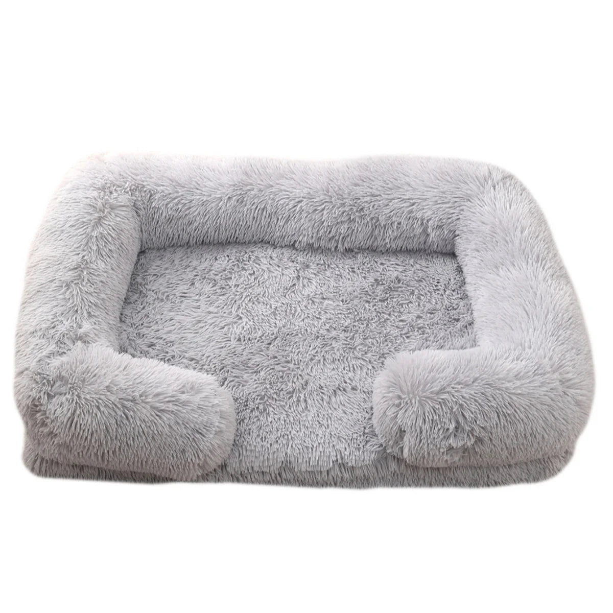 Square Dog Bed Plush Pet Bed Winter Thickened Pad House for Dogs Bed Cat Sofa for Flyffy Dogs Sleeping Bed Sofa Removable Mat