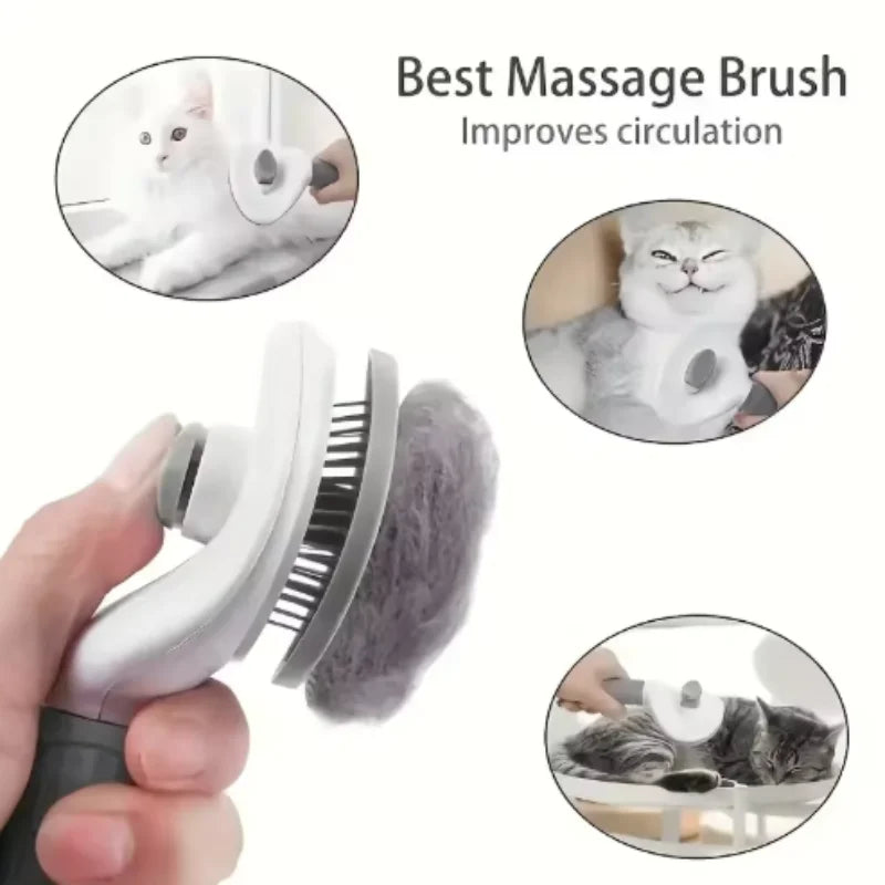 Pet Comb Stainless Steel Needle Comb Pet Dog Cleaning Brush Dog And Cat Hair Removal Floating Hair Cleaning Beauty Skin Care