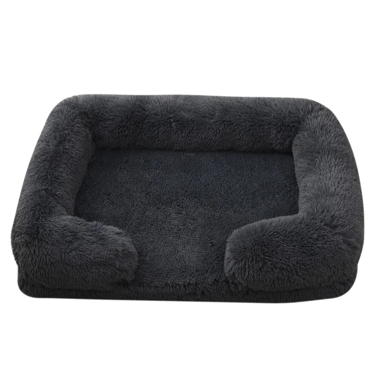 Square Dog Bed Plush Pet Bed Winter Thickened Pad House for Dogs Bed Cat Sofa for Flyffy Dogs Sleeping Bed Sofa Removable Mat