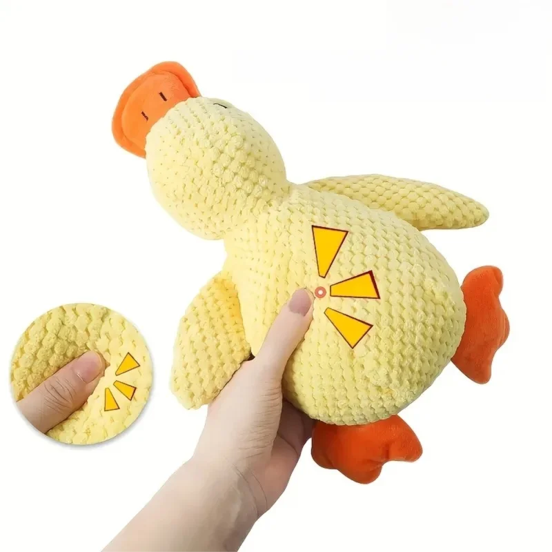 Dog Toy Plush,Sleeping Duck With Sound Pet Interactive Plush Bite Resistant Teeth Grinding Puppy Cat Relieve Boredom Pet Product