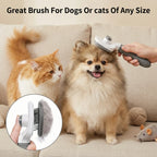 1 PC Plastic Pet Grooming Brush with Massage Function, Round Bead Smooth Comb Head& Non-Slip Handle-Skin-Friendly Pet Hair Brush