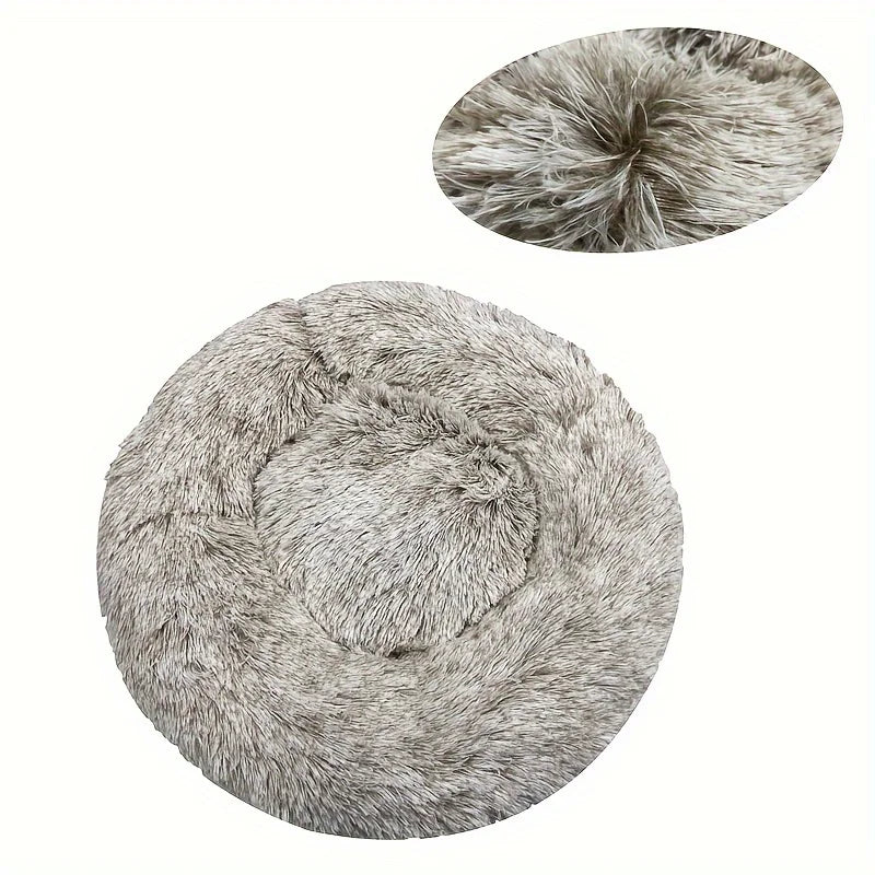 40-90cm Soft Large Cat Bed Round Warm Winter Plush Medium Dog Sofa Bed Full Filling Small Dog House Soft Cat Kennel Accessories