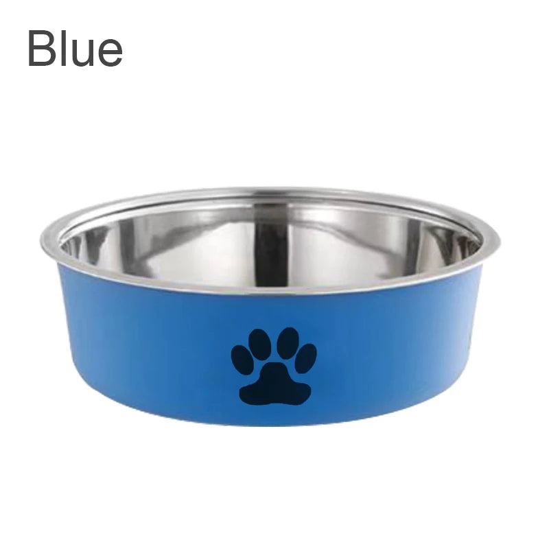 1PC A pet stainless steel cat and dog bowl is non slip Easy To Clean Durable Small Pet Bowl Stainless Steel Pet Food Bowl