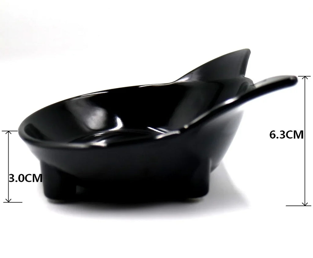 Pet Bowl Melamine Non-slip Cute Cat-shaped Color Melamine Cat Bowl Pet Supplies