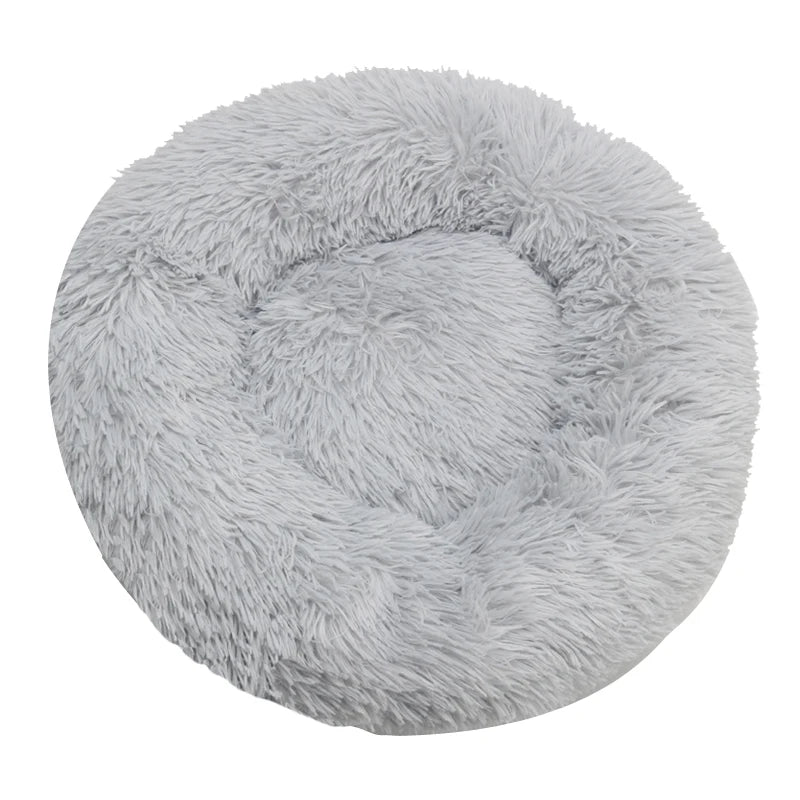 40-90cm Soft Large Cat Bed Round Warm Winter Plush Medium Dog Sofa Bed Full Filling Small Dog House Soft Cat Kennel Accessories