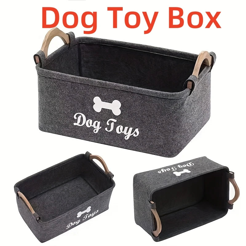 Pet dog toy felt storage box home storage basket dirty clothes storage bag storage basket Pet dog toy felt storage box