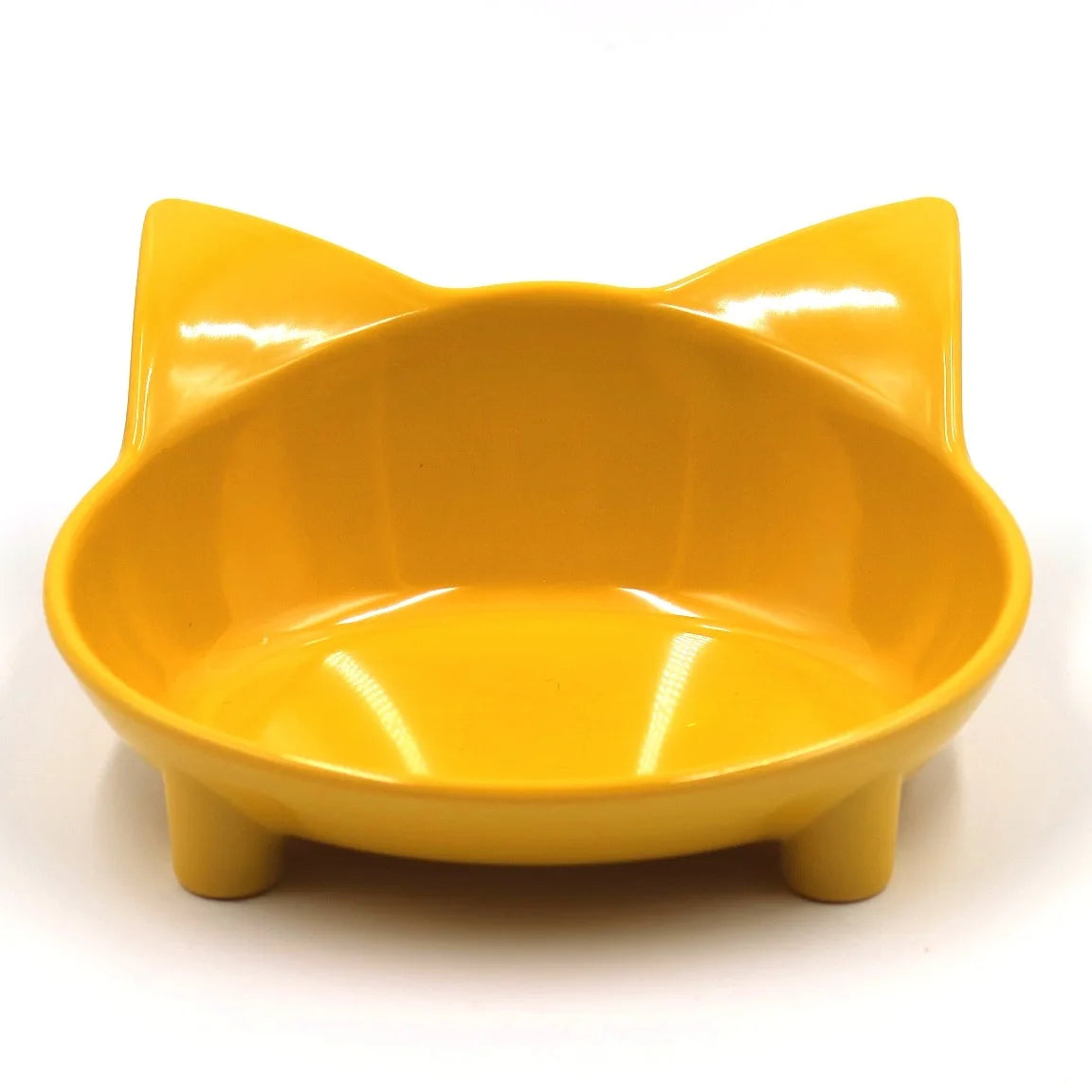 Pet Bowl Melamine Non-slip Cute Cat-shaped Color Melamine Cat Bowl Pet Supplies