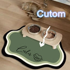  Custom Pet Feeding Mat Cute Shape Dog Diatom Mud Floor Mat Non-Slip Waterproof Home Decoration Dog Feeding Pad