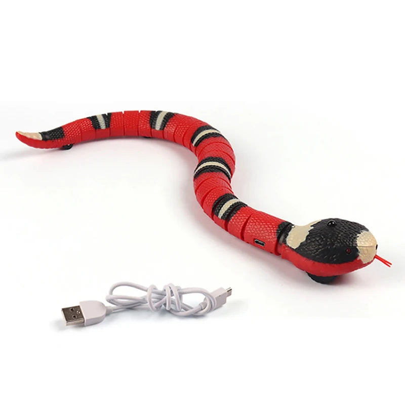 Automatic Cat Toys Interactive Smart Sensing Snake TeaseToys for Cats USB Charging Cat Accessories for Pet Cats  Game Play To
