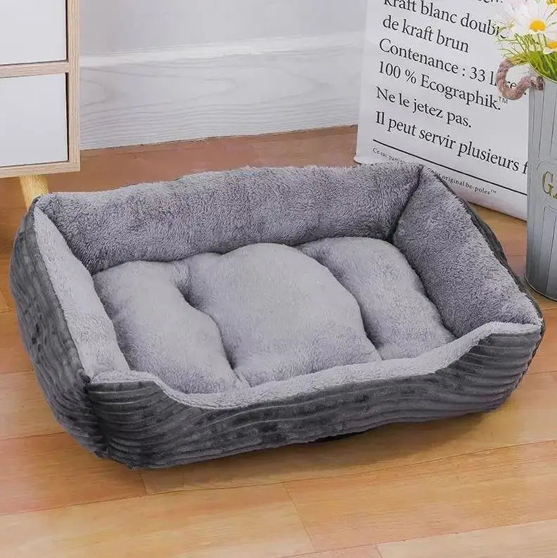 Large Pet House Dog Bed Cat Mat Long Plush Deep Sleeping Warm Soft Small Dog Cushion Calm Beds for Puppy Chihuahua