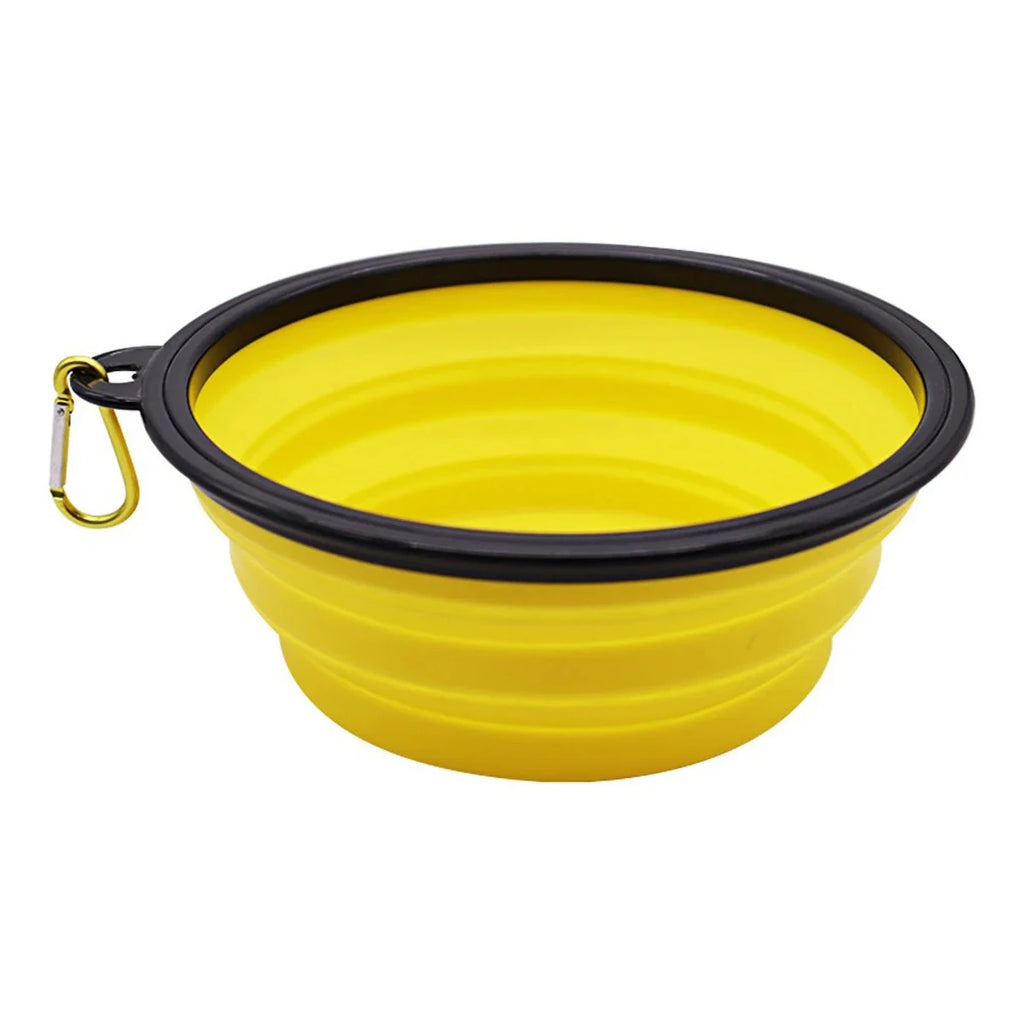 Silicone Portable Pet Folding Bowl 350/1000ML Cat Feeder with Hanging Hook Outdoor Cat Cat Food Bowl Pet Accessories