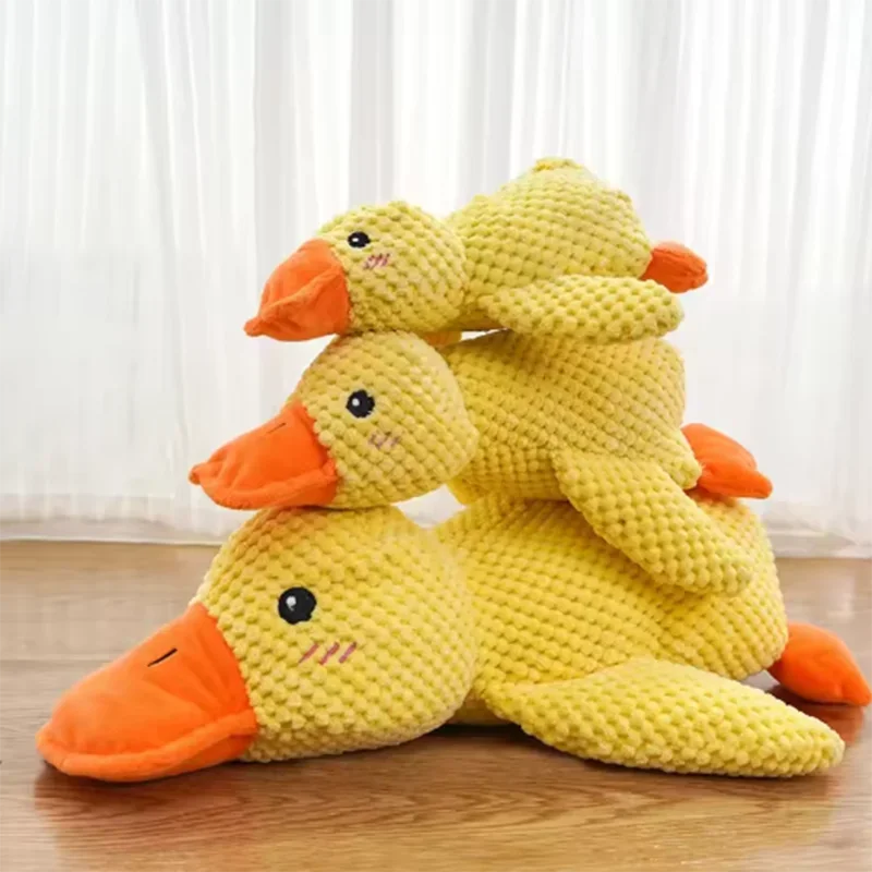 Dog Toy Plush,Sleeping Duck With Sound Pet Interactive Plush Bite Resistant Teeth Grinding Puppy Cat Relieve Boredom Pet Product