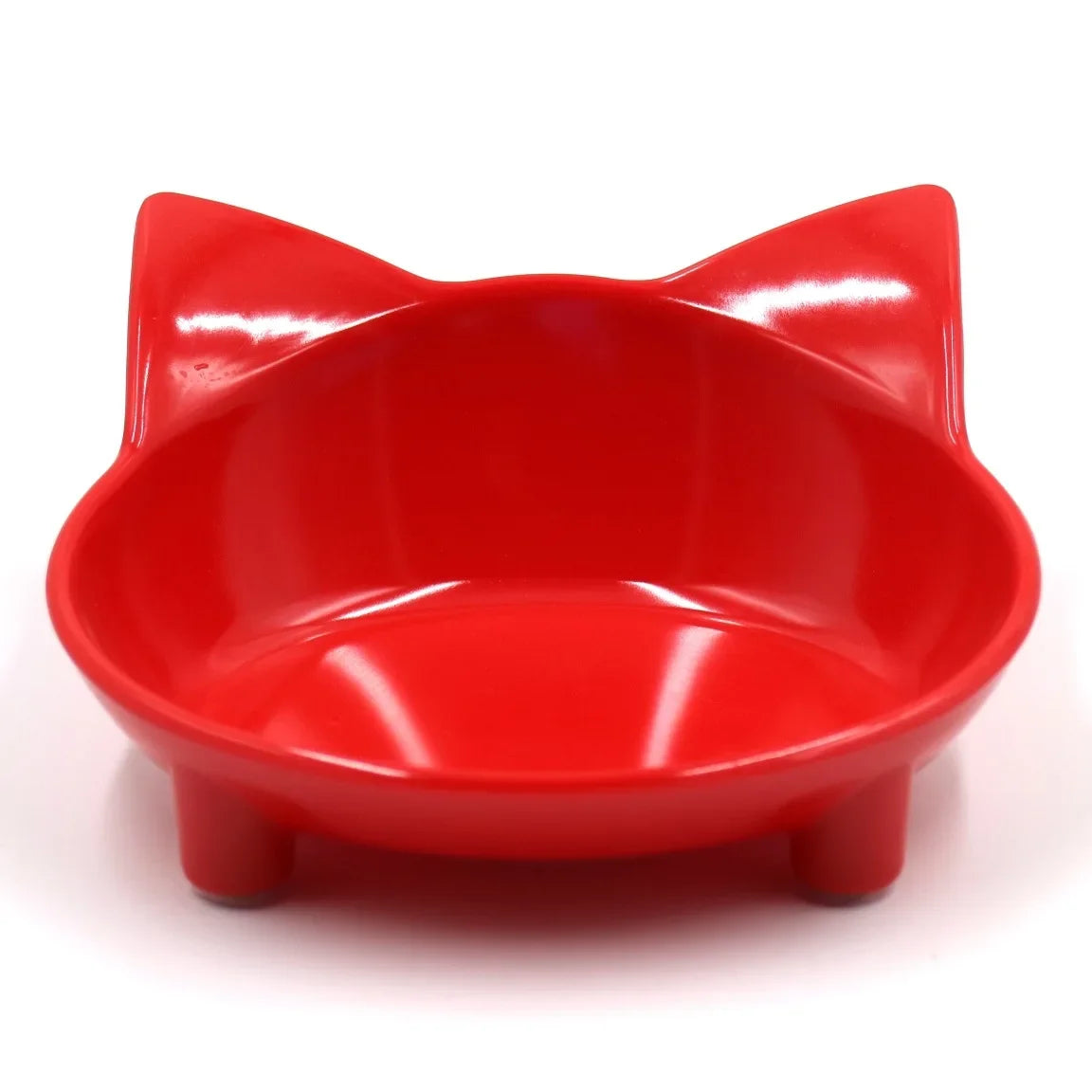 Pet Bowl Melamine Non-slip Cute Cat-shaped Color Melamine Cat Bowl Pet Supplies