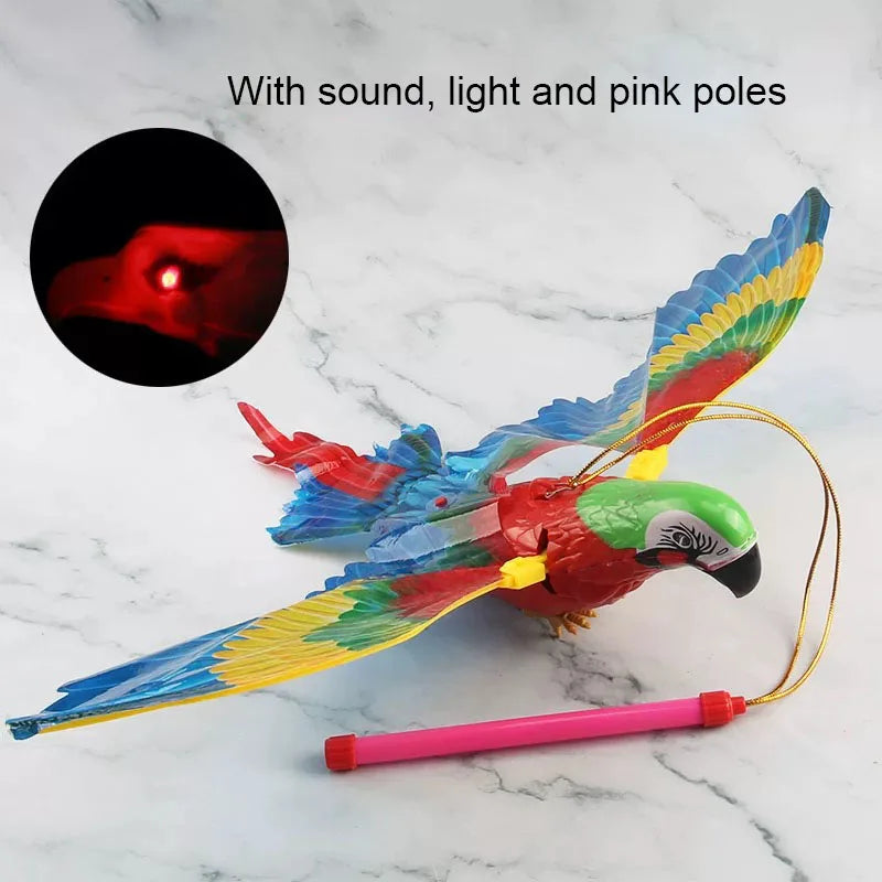 Simulation Bird Interactive Cat Toys Electric Hanging Eagle Flying Bird Cat Teasering Play Cat Stick Scratch Rope Pet Toys