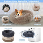 40-90cm Soft Large Cat Bed Round Warm Winter Plush Medium Dog Sofa Bed Full Filling Small Dog House Soft Cat Kennel Accessories