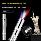 Three colors, multifunctional laser pen, infrared pattern, cat walking, cat teasing stick, pet supplies, cat teasing toys