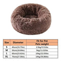 Soft Long Plush Cat House Beds dog Calm Warm Faux Fur Bed Donut Round Comfortable Sleeping Bed Washable for Small Medium Dog Cat