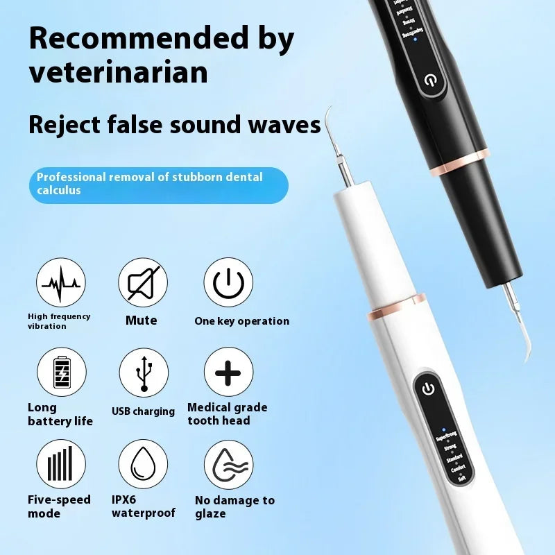 Dog Cat Grooming Smart Dental Ultrasonic Scaler Household Tooth Stone Remover Tooth CleanerTooth Whitening Oral Cleaning Tools