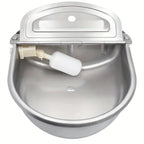 Damaly，Automatic Gravity-Fed Outdoor Pet Water Dispenser Bowl with Built-In Reservoir,  Dogs, Cats,Easyclean Material