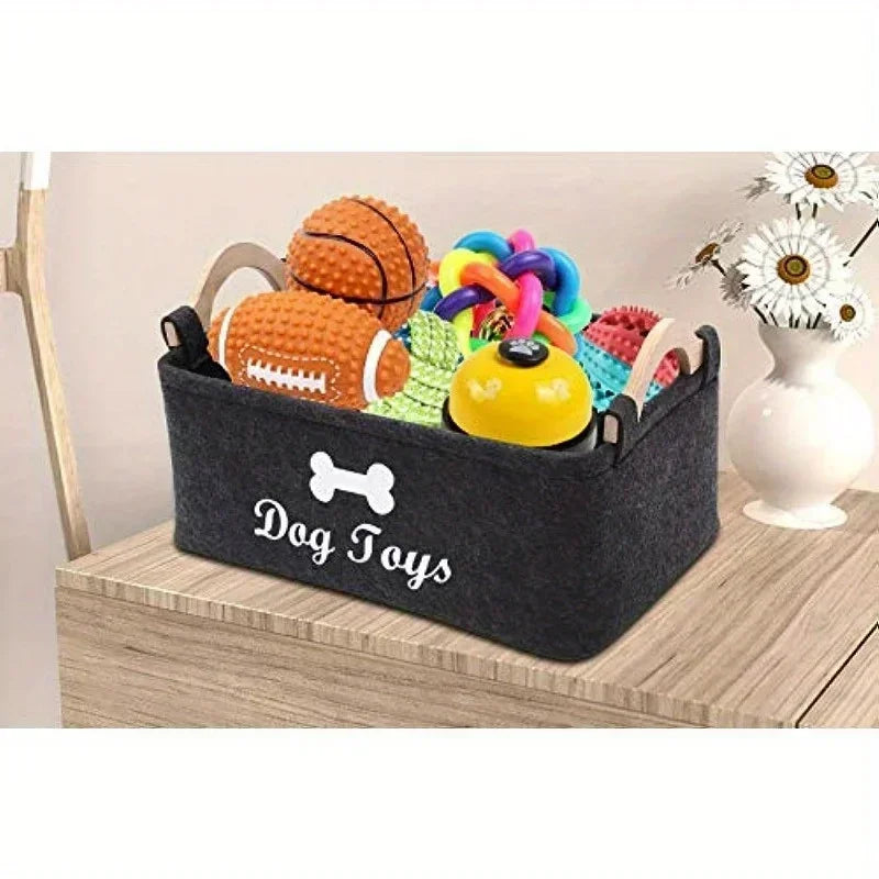 Pet dog toy felt storage box home storage basket dirty clothes storage bag storage basket Pet dog toy felt storage box