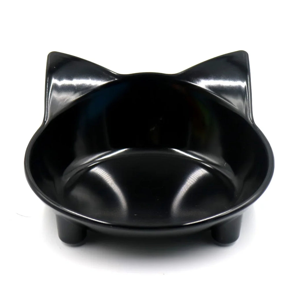Pet Bowl Melamine Non-slip Cute Cat-shaped Color Melamine Cat Bowl Pet Supplies