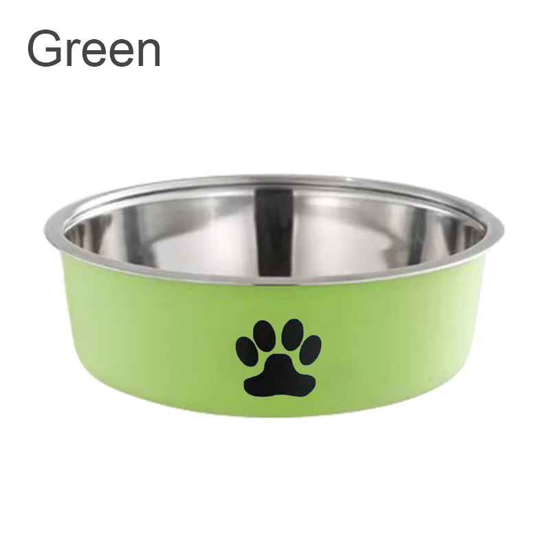 1PC A pet stainless steel cat and dog bowl is non slip Easy To Clean Durable Small Pet Bowl Stainless Steel Pet Food Bowl