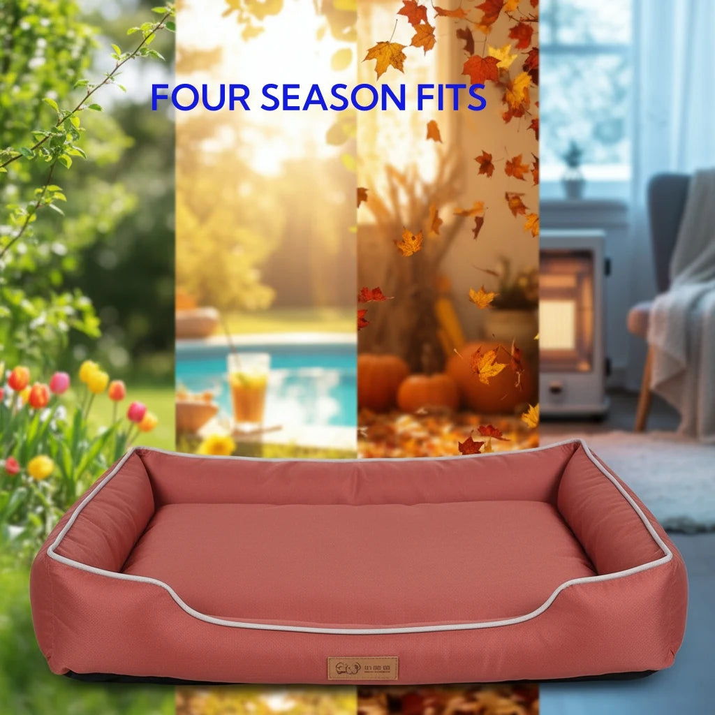 Waterproof Dog Bed Oxford Fabric Square Pet Cat Bed Mat Breathable Crate Pad for All Seasons Wholesale Scratch Resistance Supply