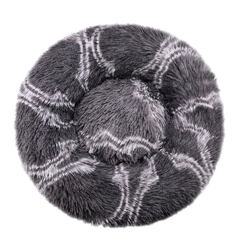 40-90cm Soft Large Cat Bed Round Warm Winter Plush Medium Dog Sofa Bed Full Filling Small Dog House Soft Cat Kennel Accessories