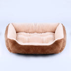 Bed for Dog Cat Pet Square Plush Kennel Medium Small Dog Sofa Bed Cushion Pet Calming Dog Bed House Pet Supplies Winter