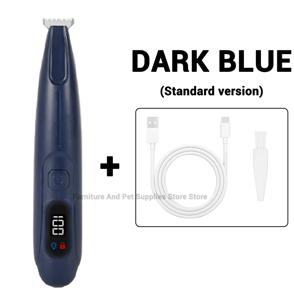 New LED/UV light dog paw trimmer fully waterproof pet hair trimmer with LED anti misoperation display screen dog and cat trimmer