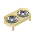 A Colorful Dopamine Pet Double Bowl Fashion Feeding Large Capacity Stainless Steel Dog Bowl Drinking Water Neck Cat Double Bowl