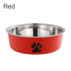 1PC A pet stainless steel cat and dog bowl is non slip Easy To Clean Durable Small Pet Bowl Stainless Steel Pet Food Bowl