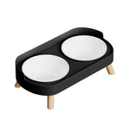 A Colorful Dopamine Pet Double Bowl Fashion Feeding Large Capacity Stainless Steel Dog Bowl Drinking Water Neck Cat Double Bowl