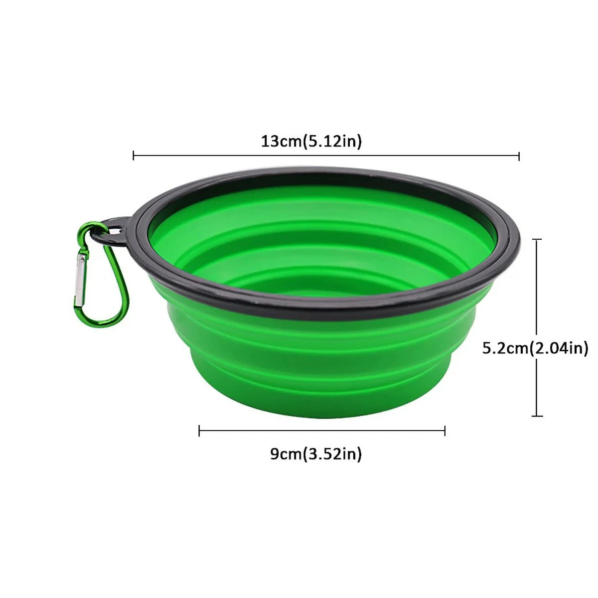 Silicone Portable Pet Folding Bowl 350/1000ML Cat Feeder with Hanging Hook Outdoor Cat Cat Food Bowl Pet Accessories