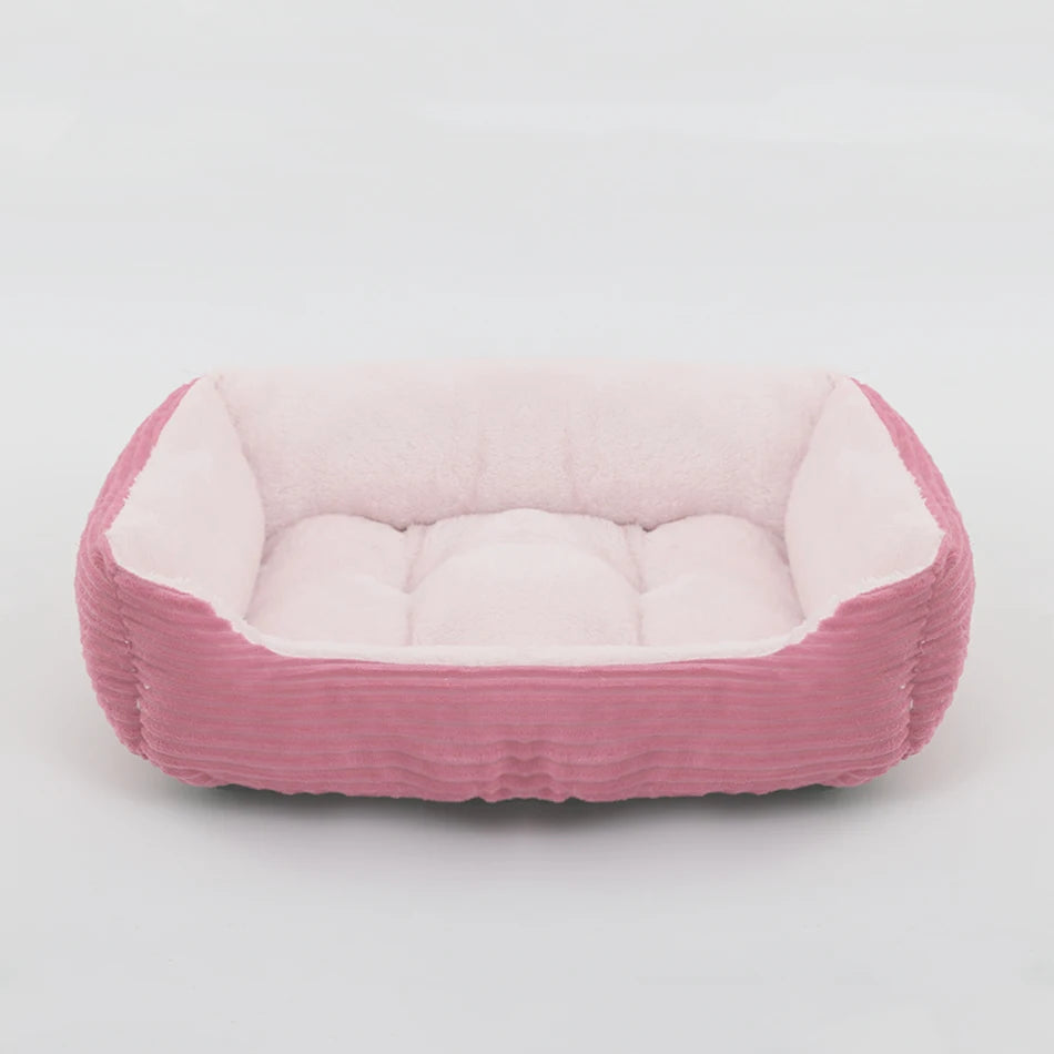 Bed for Dog Cat Pet Square Plush Kennel Medium Small Dog Sofa Bed Cushion Pet Calming Dog Bed House Pet Supplies Winter